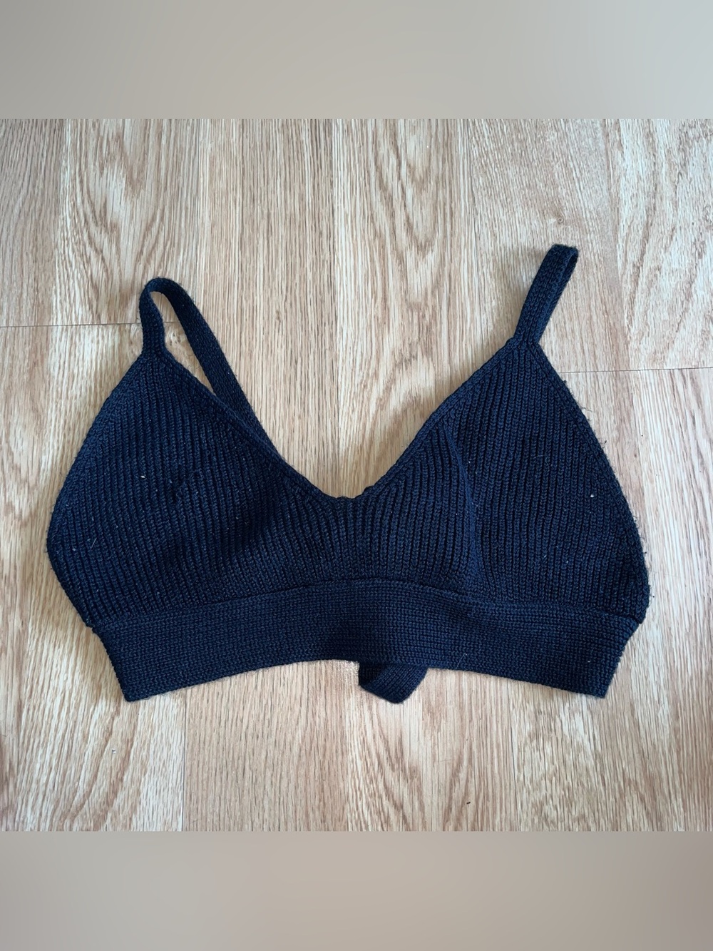 Wild Fable Women’s M Black Knit Tie Back Top Adjustable Spaghetti Straps